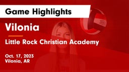 Vilonia  vs Little Rock Christian Academy  Game Highlights - Oct. 17, 2023