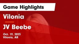 Vilonia  vs JV Beebe Game Highlights - Oct. 19, 2023