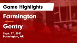 Farmington  vs Gentry  Game Highlights - Sept. 27, 2022
