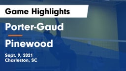 Porter-Gaud  vs Pinewood Game Highlights - Sept. 9, 2021