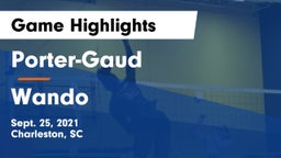Porter-Gaud  vs Wando  Game Highlights - Sept. 25, 2021
