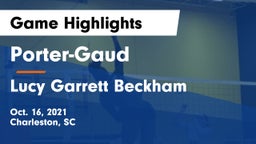 Porter-Gaud  vs Lucy Garrett Beckham  Game Highlights - Oct. 16, 2021