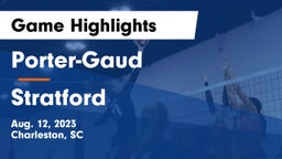 Porter-Gaud  vs Stratford  Game Highlights - Aug. 12, 2023