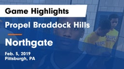 Propel Braddock Hills  vs Northgate  Game Highlights - Feb. 5, 2019