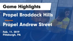 Propel Braddock Hills  vs Propel Andrew Street  Game Highlights - Feb. 11, 2019