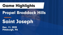 Propel Braddock Hills  vs Saint Joseph  Game Highlights - Dec. 11, 2020