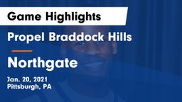 Propel Braddock Hills  vs Northgate  Game Highlights - Jan. 20, 2021