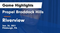 Propel Braddock Hills  vs Riverview  Game Highlights - Jan. 26, 2021