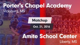 Matchup: Porter's Chapel Acad vs. Amite School Center 2016