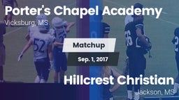 Matchup: Porter's Chapel Acad vs. Hillcrest Christian  2017