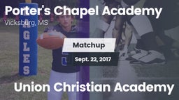 Matchup: Porter's Chapel Acad vs. Union Christian Academy 2017