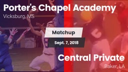 Matchup: Porter's Chapel Acad vs. Central Private  2018