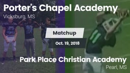 Matchup: Porter's Chapel Acad vs. Park Place Christian Academy  2018