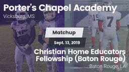 Matchup: Porter's Chapel Acad vs. Christian Home Educators Fellowship (Baton Rouge) 2019