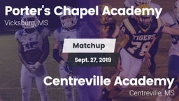 Matchup: Porter's Chapel Acad vs. Centreville Academy  2019