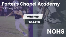 Matchup: Porter's Chapel Acad vs. NOHS 2020