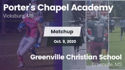 Matchup: Porter's Chapel Acad vs. Greenville Christian School 2020