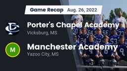 Recap: Porter's Chapel Academy  vs. Manchester Academy  2022