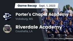 Recap: Porter's Chapel Academy  vs. Riverdale Academy 2023