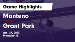 Manteno  vs Grant Park  Game Highlights - Jan. 27, 2023