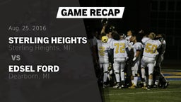 Recap: Sterling Heights  vs. Edsel Ford  2016