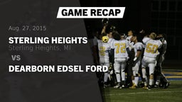 Recap: Sterling Heights  vs. Dearborn Edsel Ford 2015