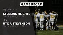 Recap: Sterling Heights  vs. Utica Stevenson  2016