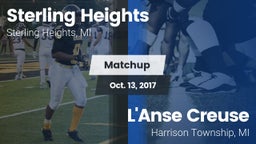 Matchup: Sterling Heights vs. L'Anse Creuse  2017