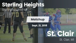 Matchup: Sterling Heights vs. St. Clair  2018