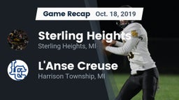 Recap: Sterling Heights  vs. L'Anse Creuse  2019