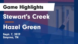 Stewart's Creek  vs Hazel Green  Game Highlights - Sept. 7, 2019