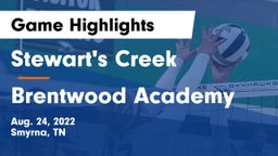 Stewart's Creek  vs Brentwood Academy  Game Highlights - Aug. 24, 2022