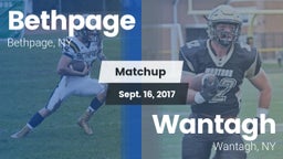 Matchup: Bethpage vs. Wantagh  2017