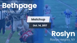 Matchup: Bethpage vs. Roslyn  2017