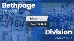 Matchup: Bethpage vs. Division  2019
