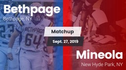 Matchup: Bethpage vs. Mineola  2019