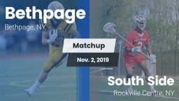 Matchup: Bethpage vs. South Side  2019