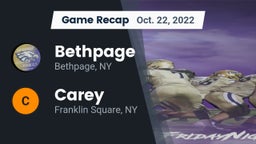 Recap: Bethpage  vs. Carey  2022