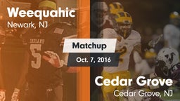 Matchup: Weequahic vs. Cedar Grove  2016