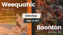 Matchup: Weequahic vs. Boonton  2017