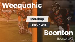 Matchup: Weequahic vs. Boonton  2018