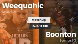 Matchup: Weequahic vs. Boonton  2019