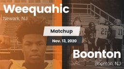 Matchup: Weequahic vs. Boonton  2020