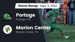 Recap: Portage  vs. Marion Center  2022