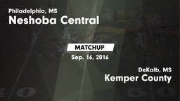 Matchup: Neshoba Central vs. Kemper County  2016