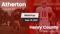 Matchup: Atherton vs. Henry County  2020