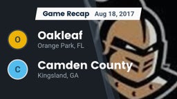 Recap: Oakleaf  vs. Camden County  2017