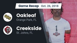 Recap: Oakleaf  vs. Creekside  2018