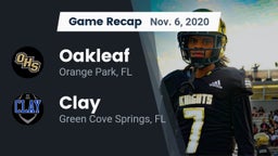 Recap: Oakleaf  vs. Clay  2020
