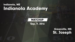 Matchup: Indianola Academy vs. St. Joseph  2016